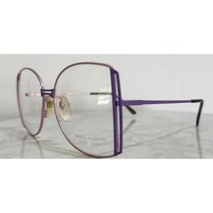 CARLO ALBERTO DIANA Vintage Eyeglass Large Frames 57-16 Purple 1986 Italy